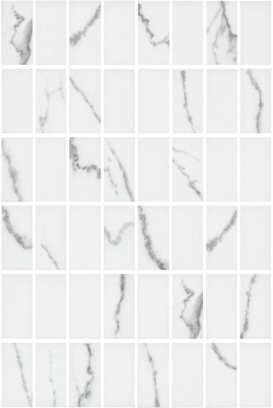 Декор Kerama Marazzi Venezia Мираколи мозаичный белый глянцевый 20х30 из 48 частей 2,3х4,8 - фото 1