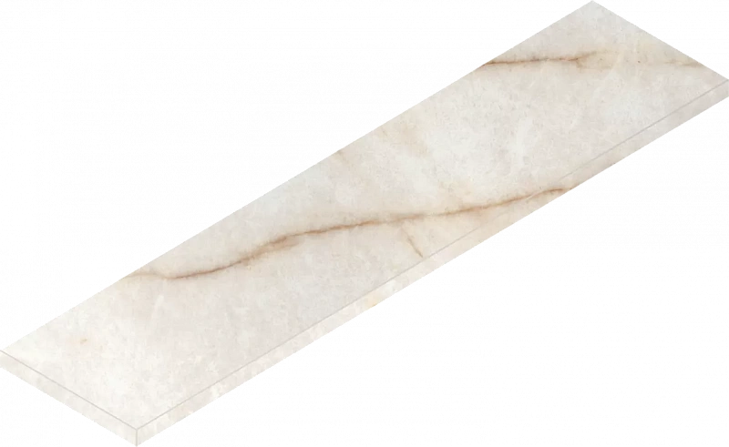 Ступень Италон Стелларис Кристал Пьюр угловая левая 620070002608 бежевый 33x120 - фото 1