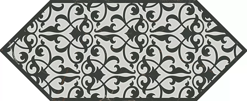 Декор Kerama Marazzi Келуш 2 черно-белый 14x34 HGD\A481\35006 - фото 1