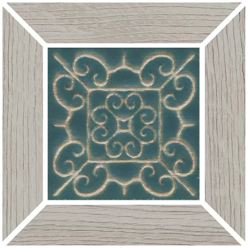 Вставка Kerama Marazzi ID151 Тровазо наборный серый светлый матовый 13x13 - фото 1