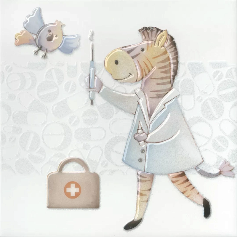 Декор Kerama Marazzi VT\A505\5009 Айболит 5 20x20 - фото 1