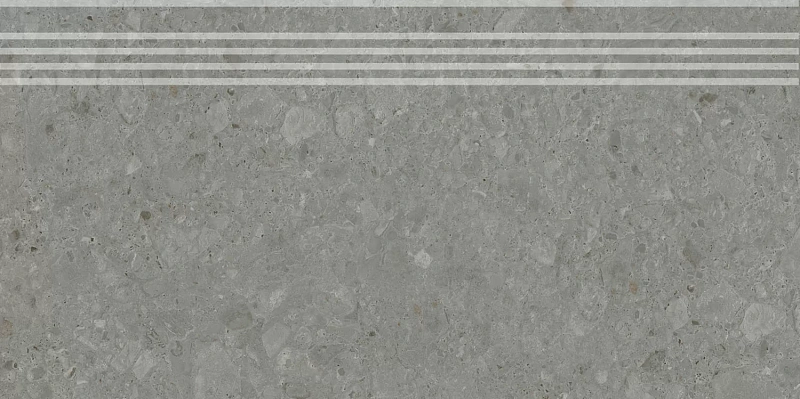 Ступень Kerama Marazzi Venezia Чеппо ди Гре серый тёмный матовый обрезной 30х60 - фото 2