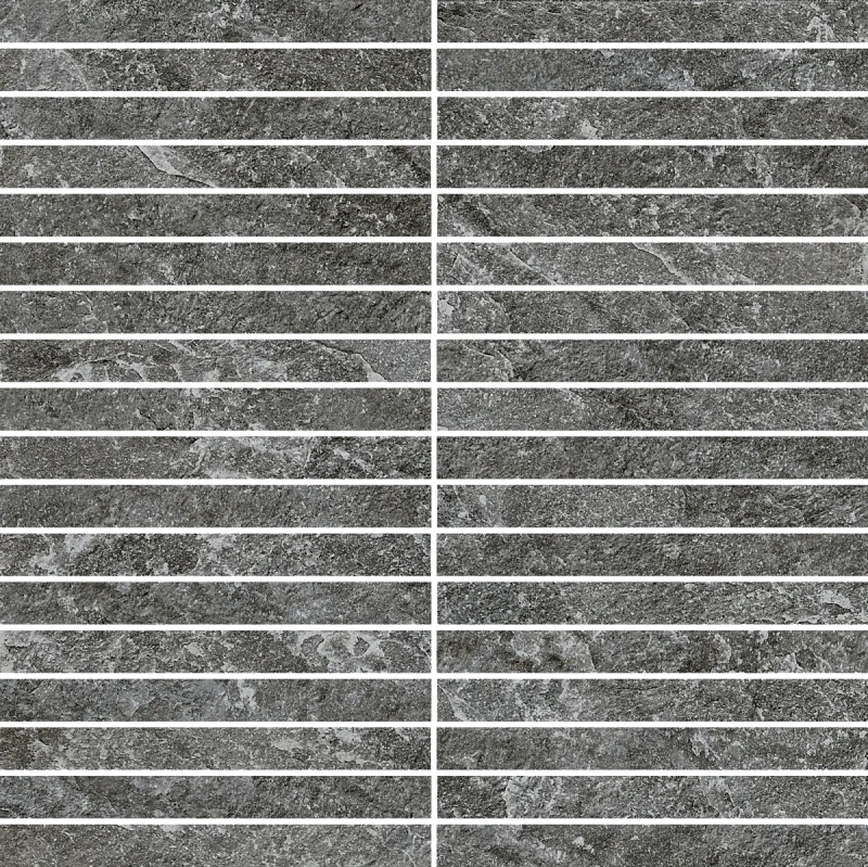 Мозаика Италон Магма Графит Стрип 610110001366 серый 30x30 - фото 1