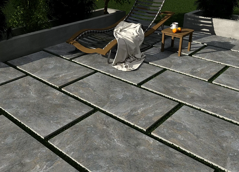 Керамогранит Persepolis Tile Loren Dark Grey 72039 серый 60x120 - фото 2