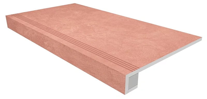Комплект Estima SR05 Spectrum Salmon (Ступень 33x120 непол. прямоугол. бортик с насечками + Подступенок 14,5x120) - фото 1