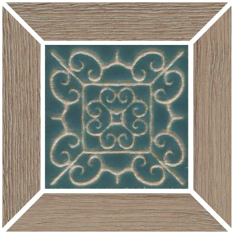 Вставка Kerama Marazzi ID158 Тровазо наборный бежевый темный матовый 13x13 - фото 1