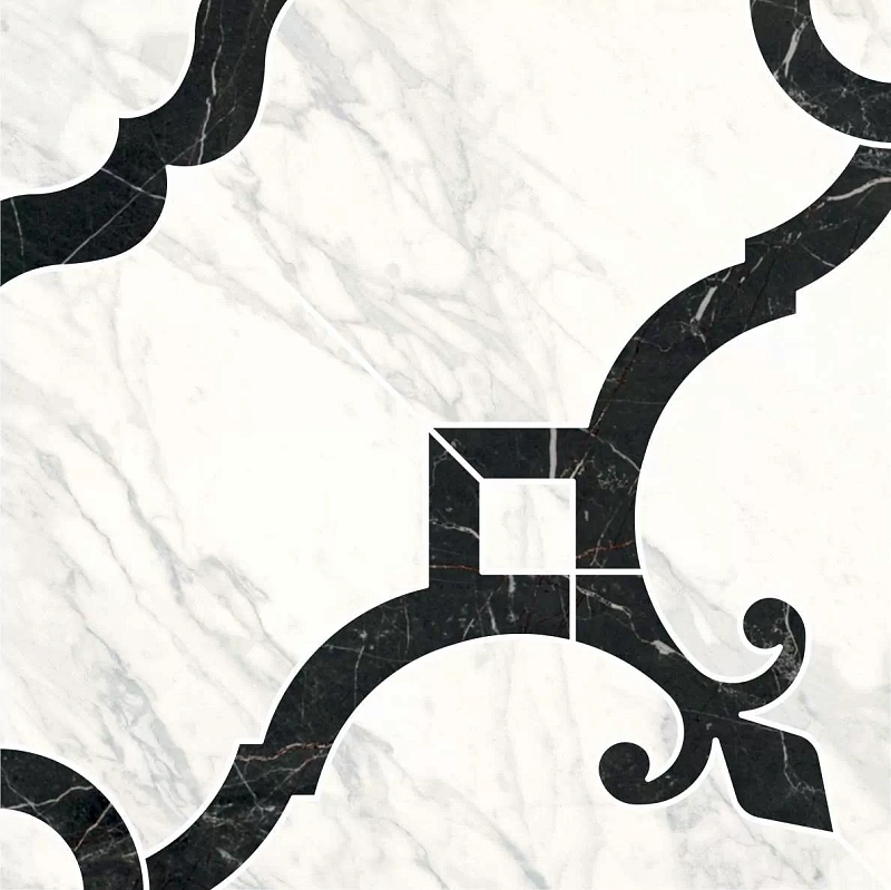 Декор Kerama Marazzi ID88T Фрагонар наборный белый 1/4 розона 30х30 - фото 1