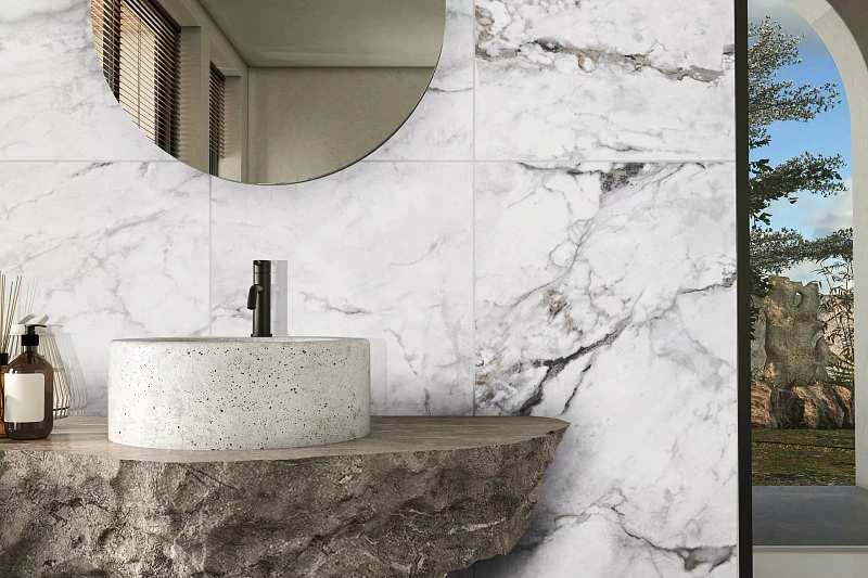 Керамогранит Onlygres MOG202 Marble Grey MOG202/PS_NC/60x120x9R/GW серый 60x120 - фото 6