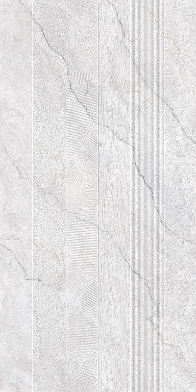 Декор Креанза CZ-GL06-D Lumiere White Decor Matt Glossy Ink Punch 80x160 белый - фото 1