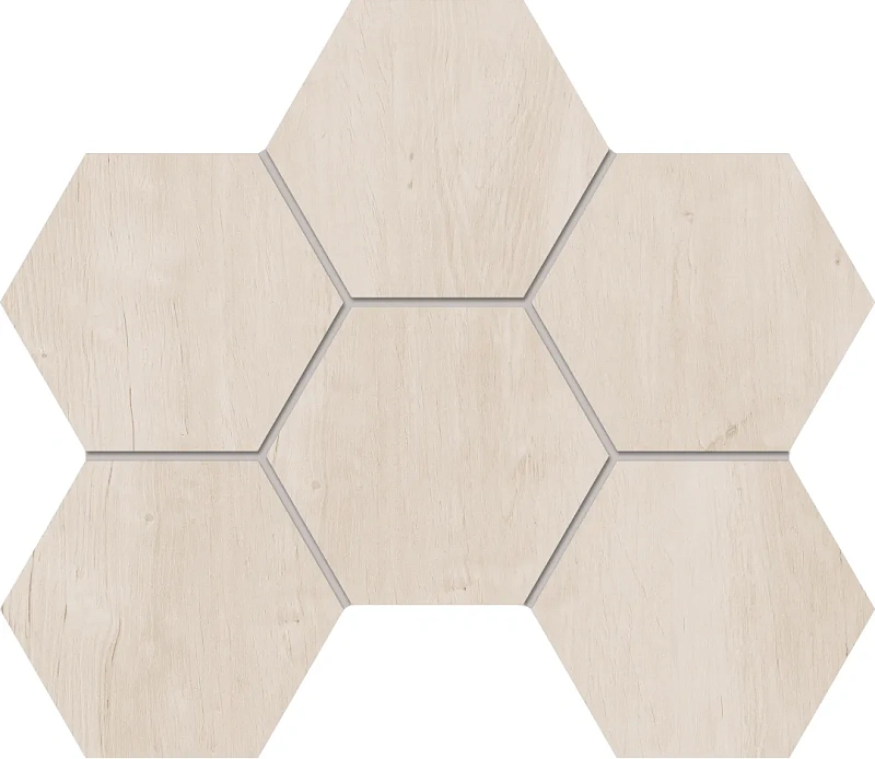 Мозаика Estima SF01 Soft Wood Hexagon Nordic 25x28.5 кремовый - фото 1