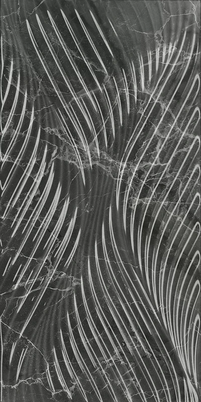 Керамическая плитка Kerama Marazzi Venezia Коррер чёрный глянцевый структура обрезной 30х60 - фото 6