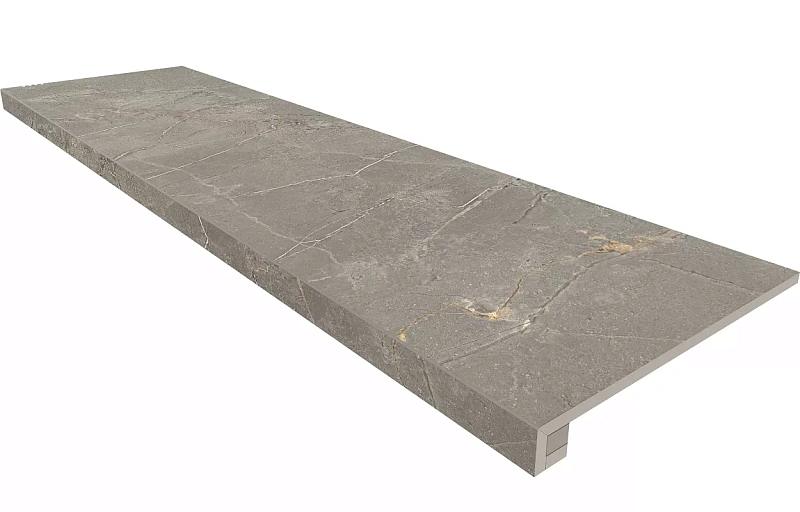 Комплект Estima BR03 Bernini Grey (Ступень 33x120 непол. прямоугол. бортик без насечек + Подступенок 14,5x120) - фото 1