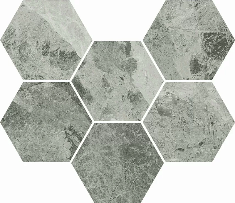 Мозаика Италон Charme Extra Silver Hexagon 25x29 - фото 1