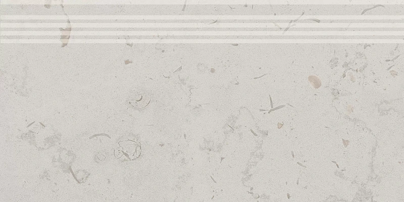 Ступень Kerama Marazzi DD205320R\GR Про Лаймстоун серый светлый натуральный обрезной 30х60 - фото 3
