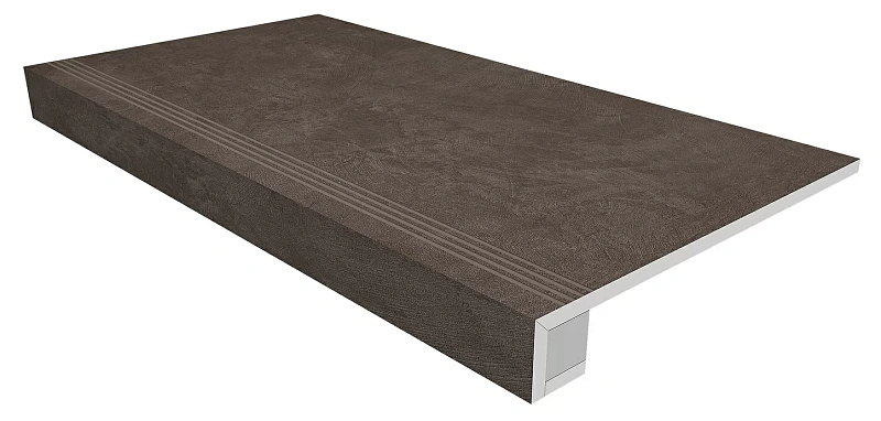 Комплект Estima SR07 Spectrum Chocolate (Ступень 33x120 непол. прямоугол. бортик с насечками + Подступенок 14,5x120) - фото 1