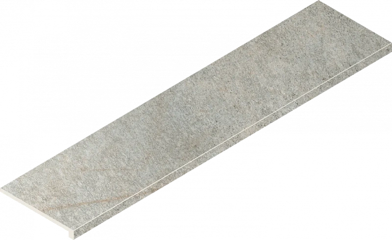 Ступень Италон Магма Сильвер угловая правая 620070002982 серый 33x120 - фото 1