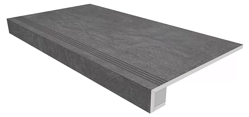 Комплект Estima SR06 Spectrum Graphite (Ступень 33x120 непол. прямоугол. бортик с насечками + Подступенок 14,5x120) - фото 1