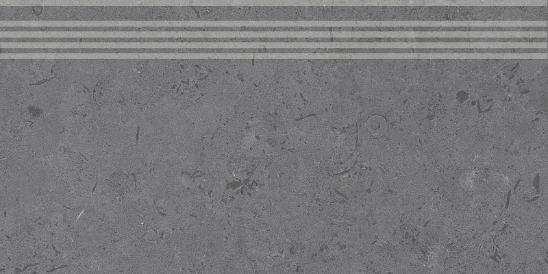 Ступень Kerama Marazzi DD205120R\GR Про Лаймстоун серый темный натуральный обрезной 30х60 - фото 5