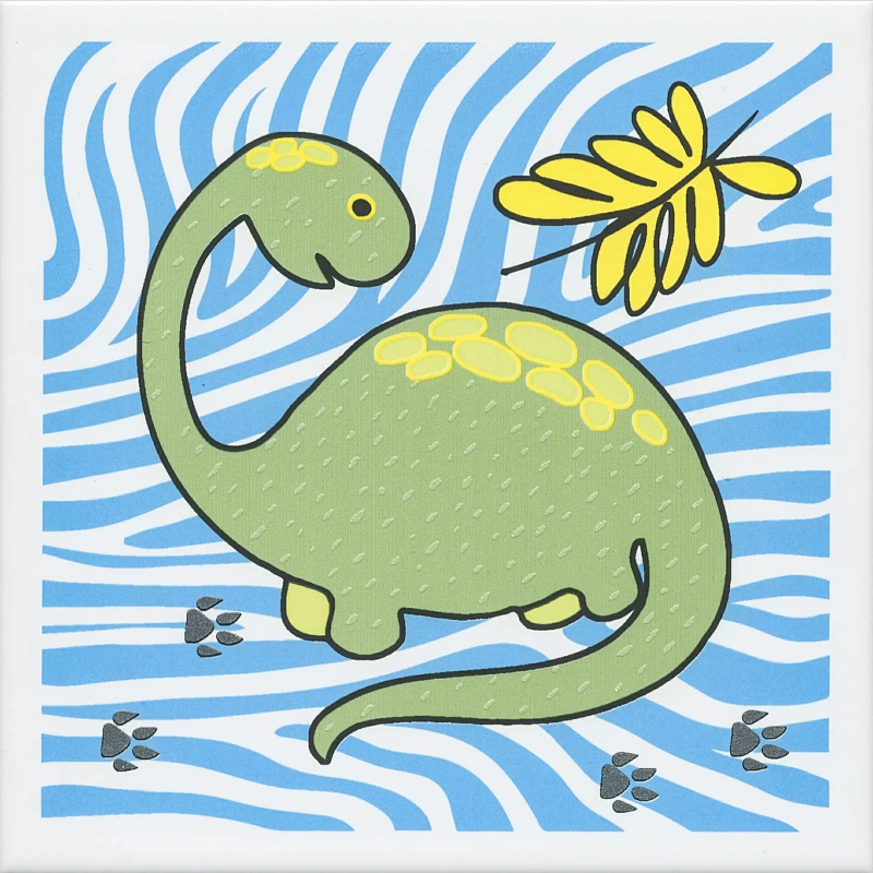 Декор Kerama Marazzi OP\A227\5009 Динозаврики 2 матовый 20x20 - фото 1