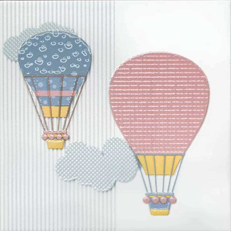 Декор Kerama Marazzi VT\A369\5009 Бон Вояж Аэростат 1 20x20 - фото 1