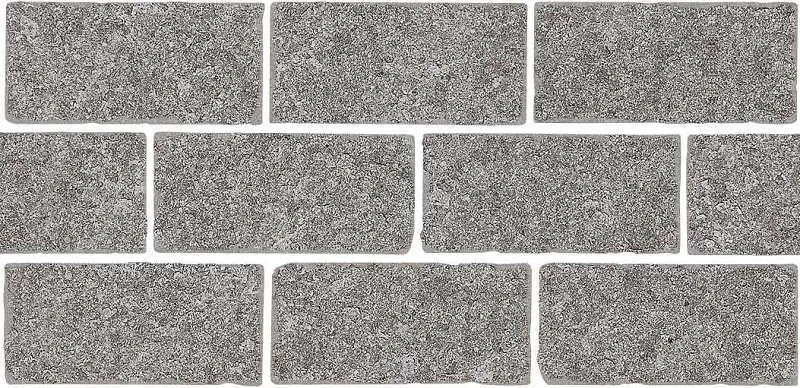 Бордюр Kerama Marazzi BR025T Роверелла пепельный мозаичный 14.7х34.5 - фото 1