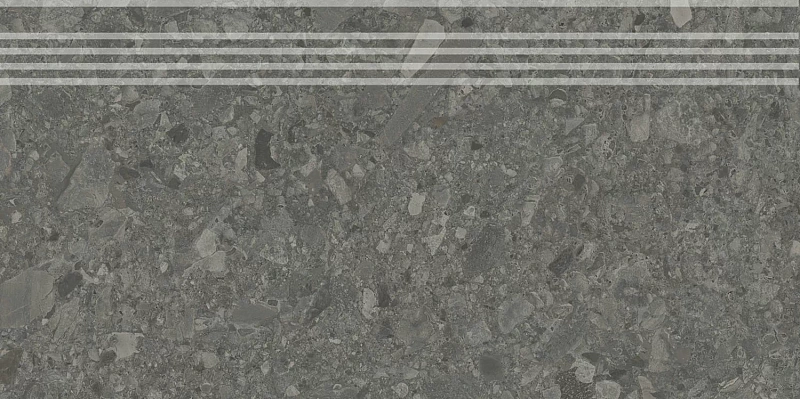 Ступень Kerama Marazzi Venezia Чеппо ди Гре антрацит матовый обрезной 30х60 - фото 3