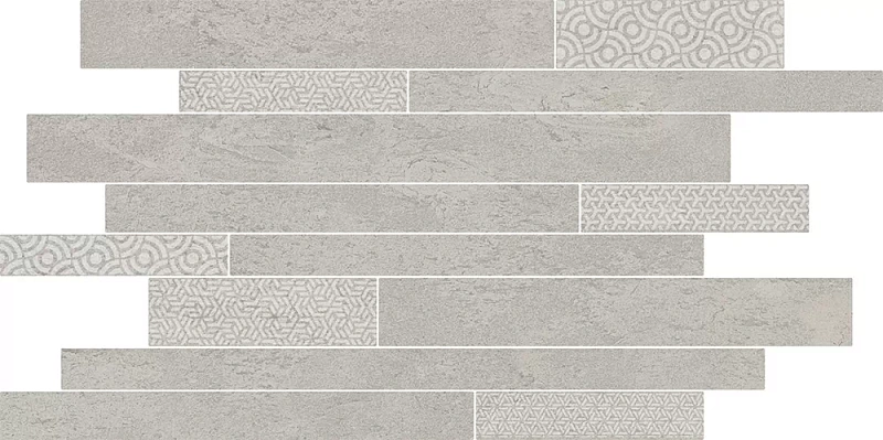 Мозаика Kerama Marazzi SBM009\SG458320 Ламелла серый светлый мозаичный 25х50.2 - фото 1