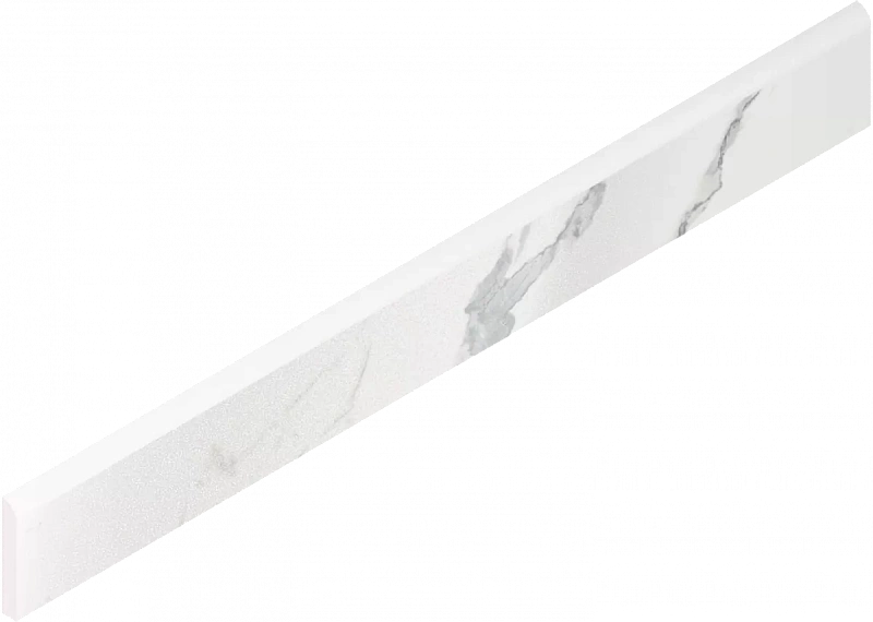 Плинтус Италон Стелларис Статуарио Уайт шлифованный 610130007456 белый 7.2x60 - фото 1