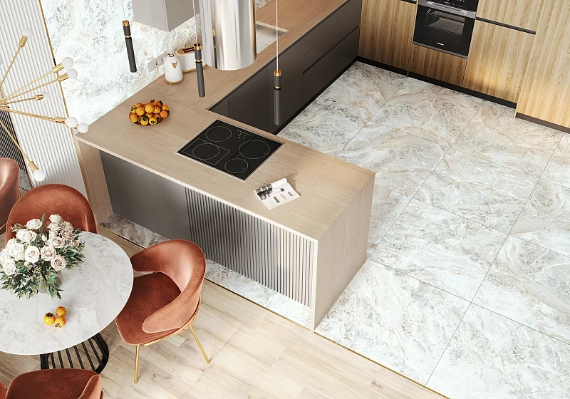 Керамогранит Alma Ceramica Вэйв GFA114WAV00L белый 57x114 - фото 2