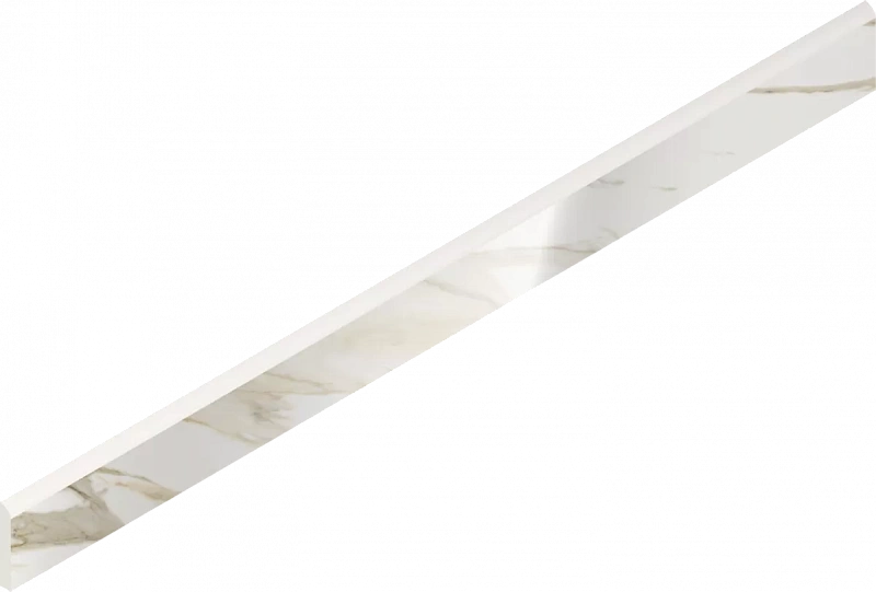 Плинтус Италон Стелларис Калакатта Голд Люкс 610130007473 белый 7.2x80 - фото 1