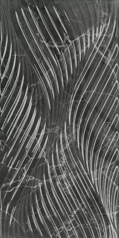 Керамическая плитка Kerama Marazzi Venezia Коррер чёрный глянцевый структура обрезной 30х60 - фото 7