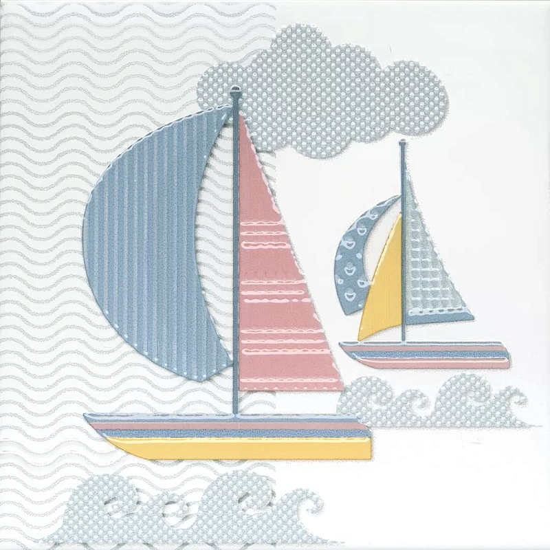 Декор Kerama Marazzi VT\A377\5009 Бон Вояж Парусник 20x20 - фото 1