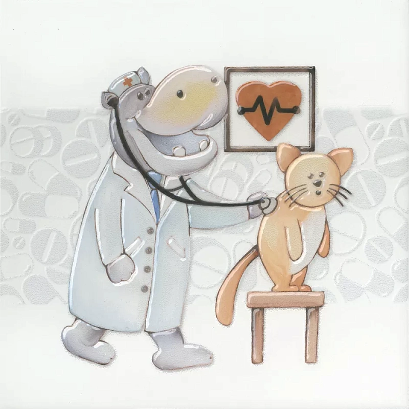 Декор Kerama Marazzi VT\A501\5009 Айболит 1 20x20 - фото 1