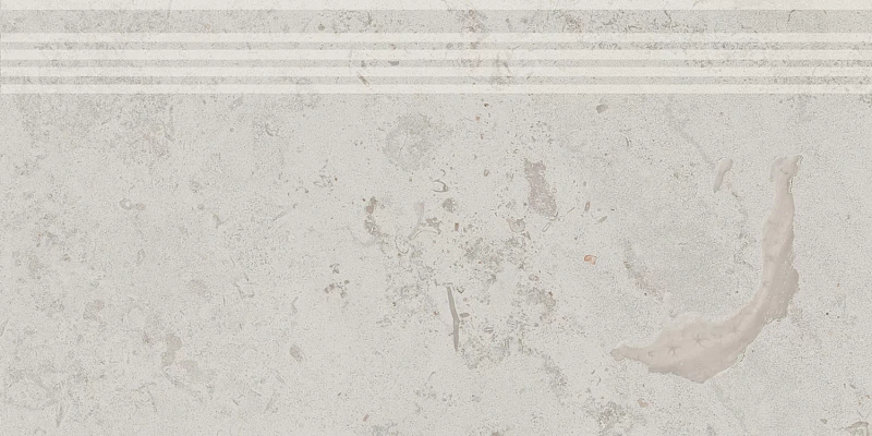 Ступень Kerama Marazzi DD205320R\GR Про Лаймстоун серый светлый натуральный обрезной 30х60 - фото 4