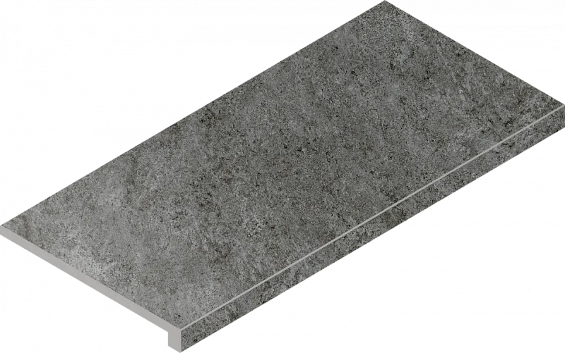 Ступень Италон Магма Графит Грип угловая правая 620070002969 серый 33x60 - фото 1