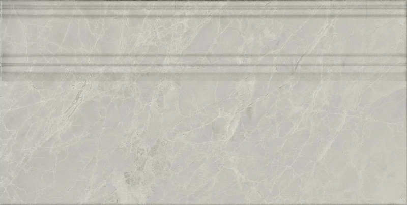 Плинтус Kerama Marazzi Venezia Риальто серый светлый глянцевый обрезной 40х20 - фото 2