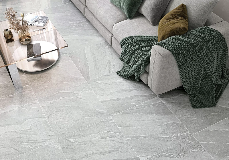 Керамогранит Alma Ceramica Некстстоун GFA114NXT00R серый 57x114 - фото 4