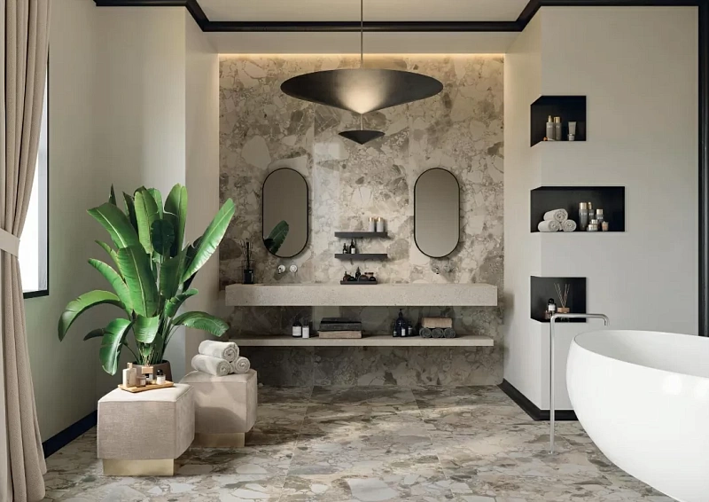 Керамогранит Atlas Concorde 610015000656 Forte dei Marmi Panda White Rett Cer 60x120 - фото 9