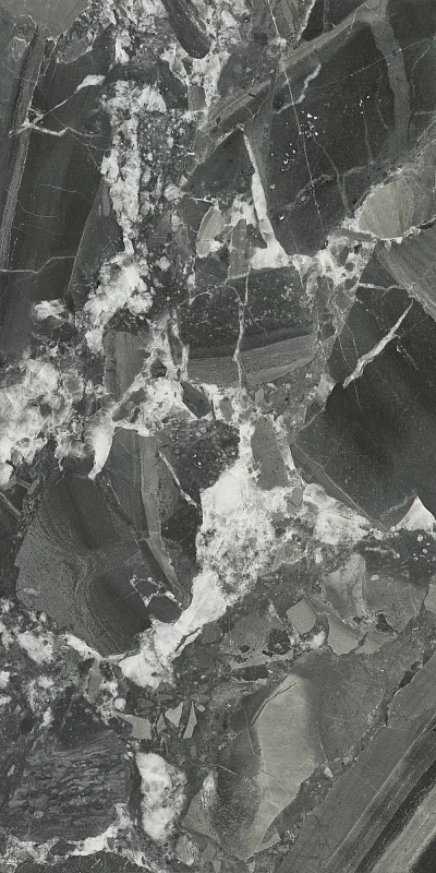 Керамическая плитка Kerama Marazzi Venezia Риальто чёрный глянцевый обрезной 40х80 - фото 3