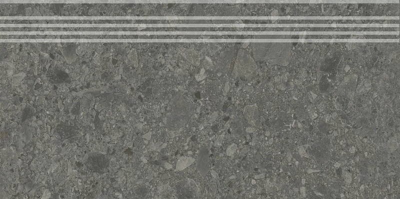 Ступень Kerama Marazzi Venezia Чеппо ди Гре антрацит матовый обрезной 30х60 - фото 2