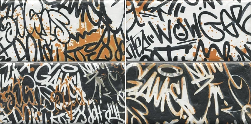 Декор Kerama Marazzi OP\A210\4x\19060 Панно Граффити 20x39,6 - фото 1