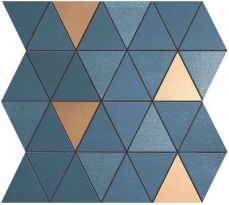 Mek Blue Mosaico Diamond Gold Wall 30.5x30.5