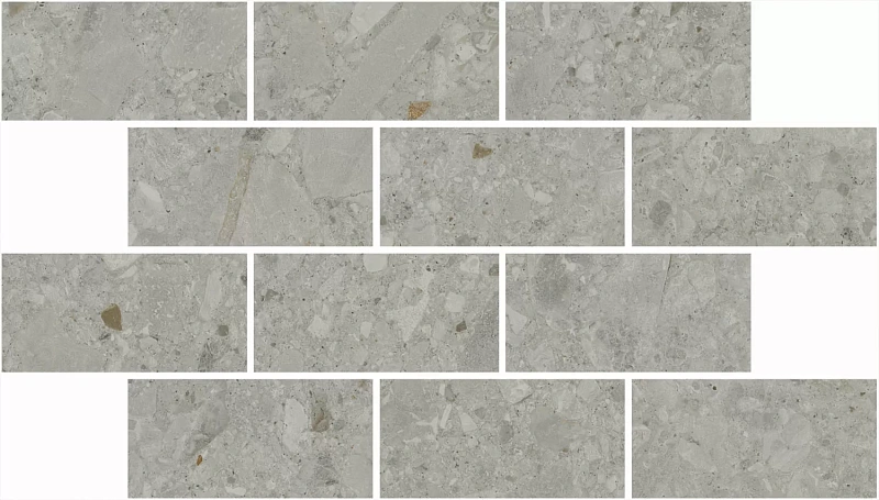 Вставка Kerama Marazzi Venezia Чеппо ди Гре мозаичный серый матовый обрезной 34,5х20 - фото 3