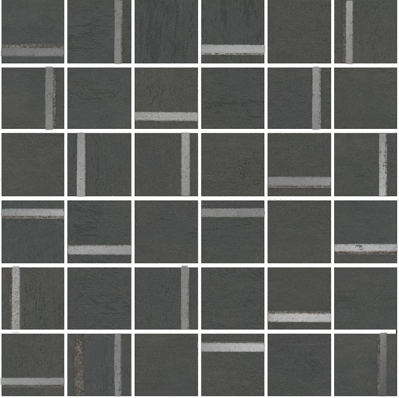 Вставка Kerama Marazzi Venezia Гварди 2 мозаичный антрацит матовый обрезной 30х30 - фото 1