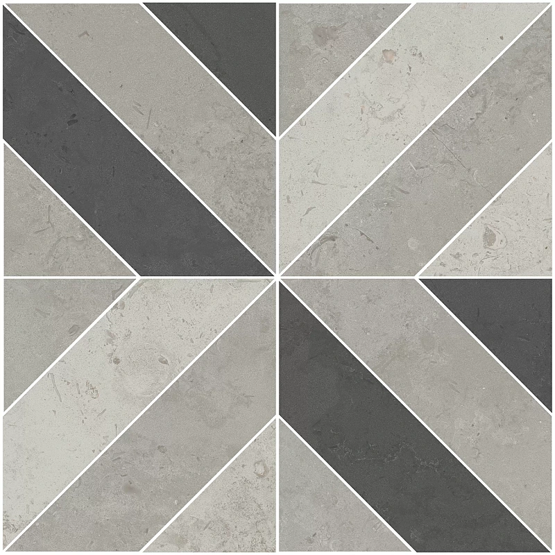 Декор Kerama Marazzi ID124T Про Лаймстоун серый матовый 60х60 - фото 4