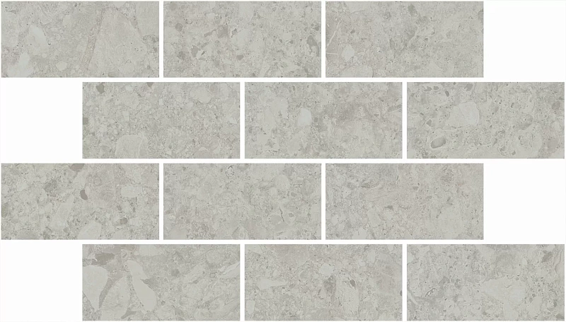 Вставка Kerama Marazzi Venezia Чеппо ди Гре мозаичный серый светлый матовый обрезной 34,5х20 - фото 3