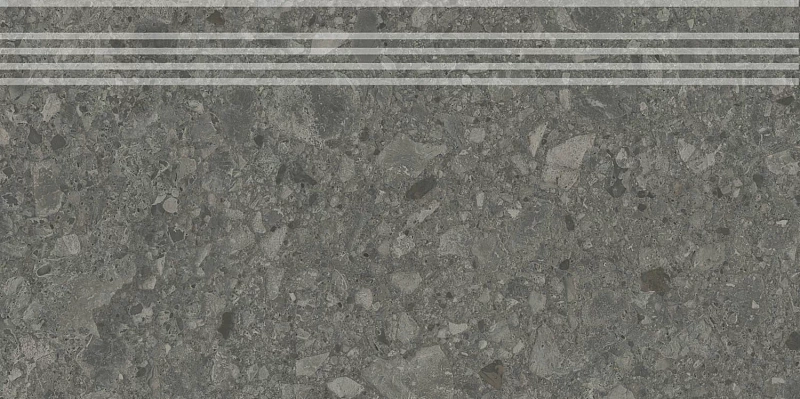 Ступень Kerama Marazzi Venezia Чеппо ди Гре антрацит матовый обрезной 30х60 - фото 4