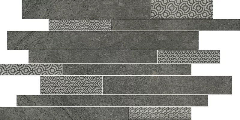 Мозаика Kerama Marazzi SBM011\SG458520 Ламелла серый темный мозаичный 25х50.2 - фото 3