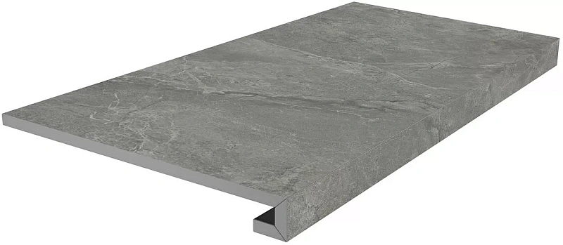 Ступень Kerama Marazzi Venezia клеёная Риальто серый тёмный матовый 33х80 - фото 1