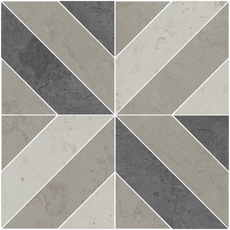 Декор Kerama Marazzi ID124T Про Лаймстоун серый матовый 60х60 - фото 7